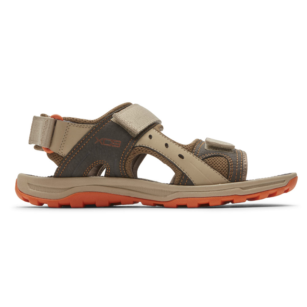 Rockport Mens Sandals Beige - Trail Technique Adjustable Velcro - UK 721-DMBEJL